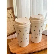星巴克米菲兔聯名304不鏽鋼咖啡隨行杯  475ml