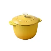 【STAUB】琺瑯鑄鐵飯鍋16cm-檸檬黃(德國雙人牌集團官方直營)