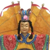 【A-ONE 匯旺】台灣電音三太子 金色 布袋戲偶 送台灣國旗刺繡貼 別針 戲偶架 武生 布偶戲偶(布袋戲)