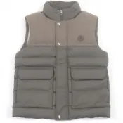 【DOKODEMO】【5積分】成色極佳 □ MONCLER 23AW RANCE GIUBBOTTO Logo Patch Material Switching Down Vest Gilet ブラウン 1 Authentic Men's