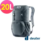 【ATUNAS 歐都納】【deuter 德國】WALKER休閒旅遊背包20L(3812821深灰黑/戶外健行包/書包/通勤背包/休閒後背包)
