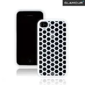 台北NOVA 實體門市 iPhone 4 iPhone4/4S蜂窩雙料背蓋-白Glamour+ HODA