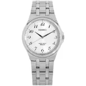 SEIKO 精工 / 輕薄簡約 數字刻度 日本機芯 不鏽鋼手錶 白色 / SCXP027 / 34mm