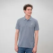 GIORDANO 男裝水洗牛仔短袖POLO衫 01016200