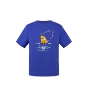 (店+)【The North Face】北面THE NORTH FACE Urban Exploration SS25 品牌Logo字母圓領透氣寬鬆短袖T恤 男女同款 藍紫色