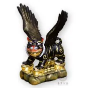 (店+)永羣沉香 元寶飛天虎爺 樟木製 雕刻虎爺 坐虎爺 元寶虎爺 3吋6