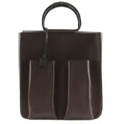 【DOKODEMO】Gucci Old Gucci 手提包 002.1118.0462 棕色皮革肩包，A4 尺寸，磁扣開合。男女通用。二手