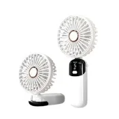 【3C驗證】手持風扇迷妳便攜式折疊小風扇數顯usb充電桌面小電風扇跨境批發電風扇 落地扇 吊扇 壁扇 工業風扇