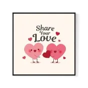 【菠蘿選畫所】Share Your Love-25x25cm(可愛情人節掛畫/送禮佈置/情人節禮物)