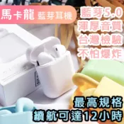快速出貨 白/黑色 下單送保護套 馬卡龍色藍芽耳機 i12 藍牙5.0 觸控感應無線藍芽耳機 雙耳通話 藍牙耳機 耳機