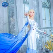 〈金實在COS〉漫路云霄 動漫電影冰雪奇緣2艾莎公主Elsa同款cosplay衣服服裝