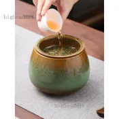 🎉可開發票#窯變復古陶瓷茶渣缸大小號水盂建水廢水桶功夫茶道配件茶水缸杯洗