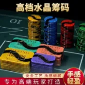 【桃園出貨/免運✨】百家樂籌碼亞克力燙金德州撲克酬碼方塊圓形水晶籌碼幣高檔棋牌室