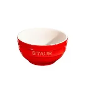 【STAUB】圓形陶瓷碗餐碗14cm-櫻桃紅/0.7L(德國雙人牌集團官方直營)