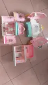 二手 韓國製 迷你 MIMI world mimi 長髮公主城堡+房屋+馬車+寢室(缺件)