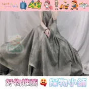 複古大擺雙層超長夏弔帶裙連衣裙 灰色不規則飄逸紮染手工黑色長裙 裙子 連身長裙 帥氣女裝 日系森林系 小洋裝小香風洋裝