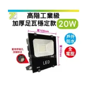 (店+)台灣出貨 附發票 高光效【20W 工業版 SMD LED探照燈】防水 足瓦 投射燈 戶外燈 路燈 招牌燈 投光燈