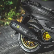 誠一機研 Tmr Evolution TMR TMR 4.0 抗噪黑鐵排氣管 〈原廠卡夢護片〉 雷霆 150 彪虎 勁戰