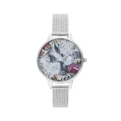 [小樹購] Olivia Burton 花中之王風格時尚優質米蘭式腕錶34mm-銀色-OB16US11