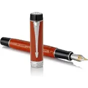 【PARKER】派克 世紀 經典大多福瑪瑙紅 18K F尖 鋼筆