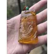 [誠琢琥珀] 緬甸琥珀 關公 關聖帝君