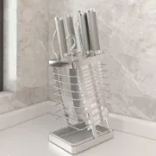 刀架 置物架  菜刀架 刀具架  刀架 置物架  菜刀架 刀具架  304不鏽鋼刀架廚房置物架家用檯面款放刀具菜刀架一體