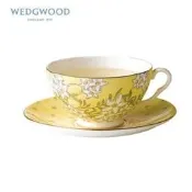 英國Wedgwood Tea Garden茶之花園檸檬與薑午茶咖啡杯盤組 ㄧ杯一盤禮盒組 百貨專櫃 原價9000甜價