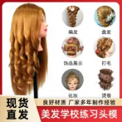 轉機商店 【專業練習】美髮頭模 公仔頭 假人頭 假髮模特頭 編髮練習 盤髮練習 燙捲練習 學徒專用 可重複使用 真人髮絲 高仿真頭皮 沙龍教學必備