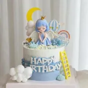寇比 公主 造型蛋糕 小天使 生日蛋糕 浪漫蛋糕 藍色 翻糖蛋糕