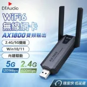 聆翔 Wi-Fi 6 雙頻無線網卡｜AX1800 桌機 wifi接收器 電腦網卡 網路接收器 USB3.0