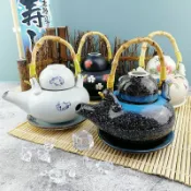 全球選品1館 生活百貨 日式海鮮湯壺陶瓷小茶壺土瓶蒸復古提樑壺日韓料理