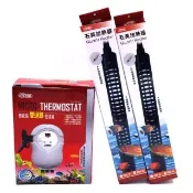 【ISTA 伊士達】微電腦雙迴路單顯控溫器1000W+防爆石英加熱棒300W2支控溫器單螢幕(I629魚缸溫度加熱控制組)