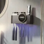 生活軌道 【紫外線殺菌】牙刷消毒器 烘乾機 壁掛置物架 免打孔 智能烘乾 雙杯設計 H2型號 紫外線消毒 浴室收納 居家必備