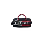 (店+)【TOMMY HILFIGER】【TOMMY HILFIGER】手提斜背休閒輕旅行袋/圓筒包(黑)