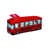 (店+)SNOOPY 史努比 校車造形 帆布 筆袋 化妝包 包包 收納包 日本正版商品 ms792