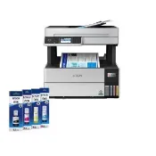 【EPSON】官方直營 搭1組T06G原廠1黑3彩墨水★L6490 四色防水高速A4連續供墨WIFI傳真複合機