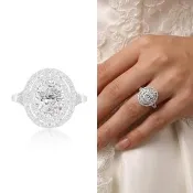 【AURORA 歐羅拉】GIA 一克拉 D color SI2 天然真鑽 橢圓鑽  PT950鉑金台 鑽戒 璀璨美好