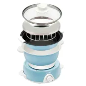 (店+)【DANBY 丹比】六件式輕巧型多功能電火鍋/料理鍋/油炸鍋/電烤盤/蒸煮鍋(DB-701HP)