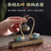 香爐 盤香爐 陶瓷香爐 室內香薰爐 香篆爐 線香爐佛堂茶室書房天鵝湖香爐家用室內沉香薰香爐國風擺件盤香爐檀香爐仿古香薰爐