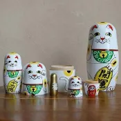 Detail Inc x Midori Komatsu Lucky Cat招財貓俄羅斯娃娃