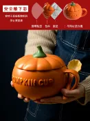 泡麵碗 泡面碗帶蓋陶瓷南瓜碗可愛家用螺螄粉單個湯碗吃面大號日式宿舍【摩可美家】