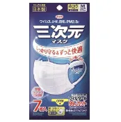【Donki日本唐吉訶德】KOWA兴和 三次元高密着超快适 pm2.5对应 经典款 M 白色 7个装