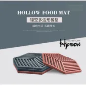 【心晴家居】北歐 耐高溫 鏤空 六角 杯墊 防滑 餐墊 隔熱墊  防燙 幾何 文青設計感