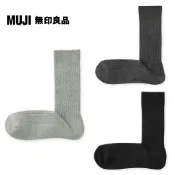 【MUJI 無印良品】男不易鬆脫羅紋直角襪