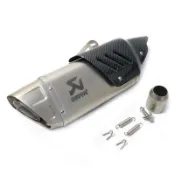 51MM通用摩托車排氣管消音器M1 R1排氣管尾管帶隔熱罩
