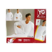 (店+)【YG 天鵝內衣】晉新 YG-羅紋系列 (薄款衛生衣) - YP500 圓領長袖、YP510 U領長袖