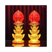 (店+)拾光良品 元寶財神燈供燈佛燈長明燈蠟燭台電蠟燭電池插電家用佛堂土地仙家