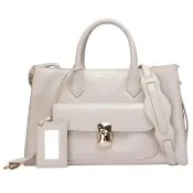 【Balenciaga 巴黎世家】PADLOCK WORK XS小羊皮手提/斜背包(小-藕灰-展示品347936-1340)