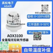 ASAIR全量程無鉛氧氣敢測氣電化學氧濃度敢測氣帶溫度補償AOX31