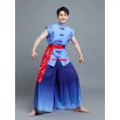 【大麥】新款村姑豐收節南泥灣採茶扇子舞斗笠舞秧歌服舞蹈表演服男女鄉村